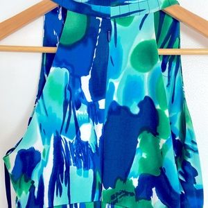 CALVIN KLEIN Green Halter Dress